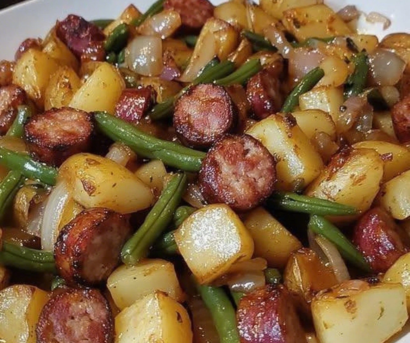 Thumbnail for One Pan Sausage, Green Beans, and Potatoes – Easy Weeknight Dinner