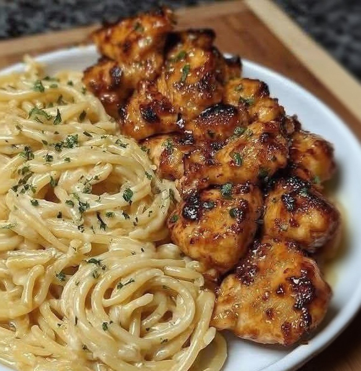 Thumbnail for Lemon Garlic Butter Chicken with Creamy Parmesan Pasta