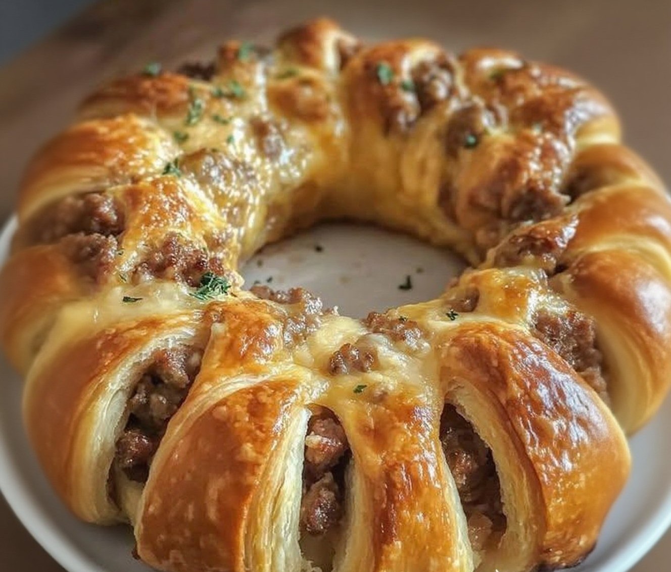 Thumbnail for Sausage and Cheese Crescent Ring