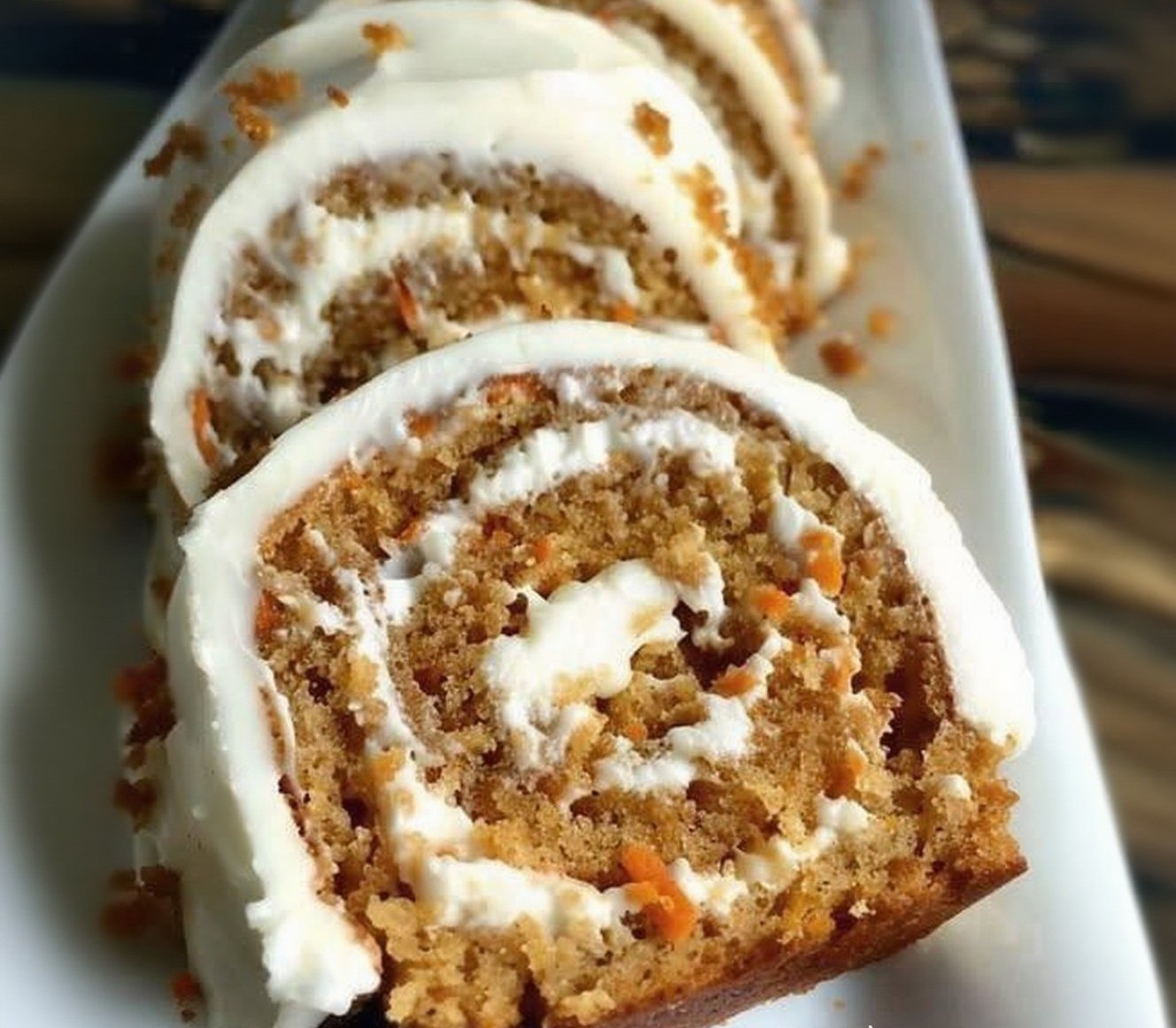 Thumbnail for Carrot Cake Roll with Cream Cheese Filling