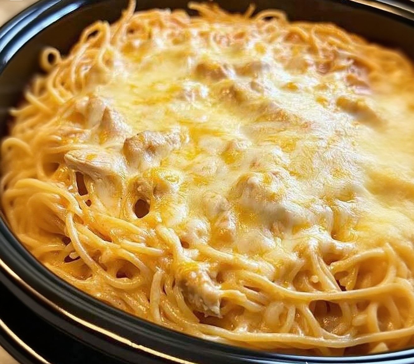 Thumbnail for Slow Cooker Amish Cheesy Chicken Spaghetti