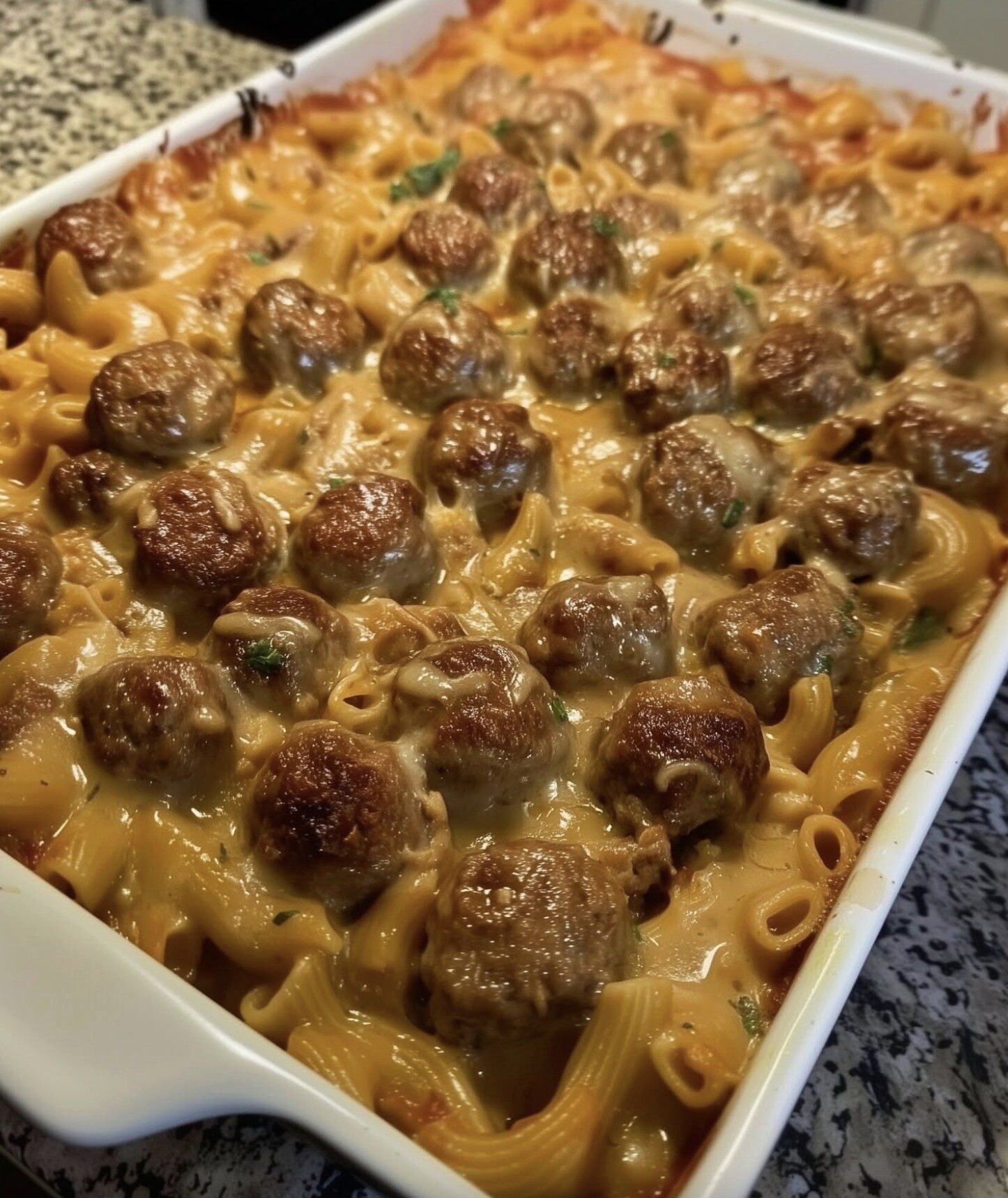 Thumbnail for Swedish Meatball Pasta Bake