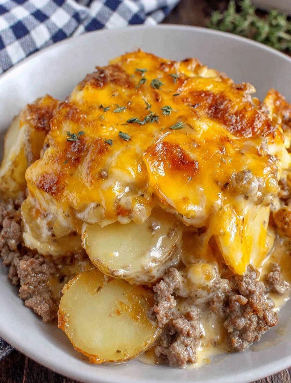 Thumbnail for Cheesy Hamburger Potato Casserole