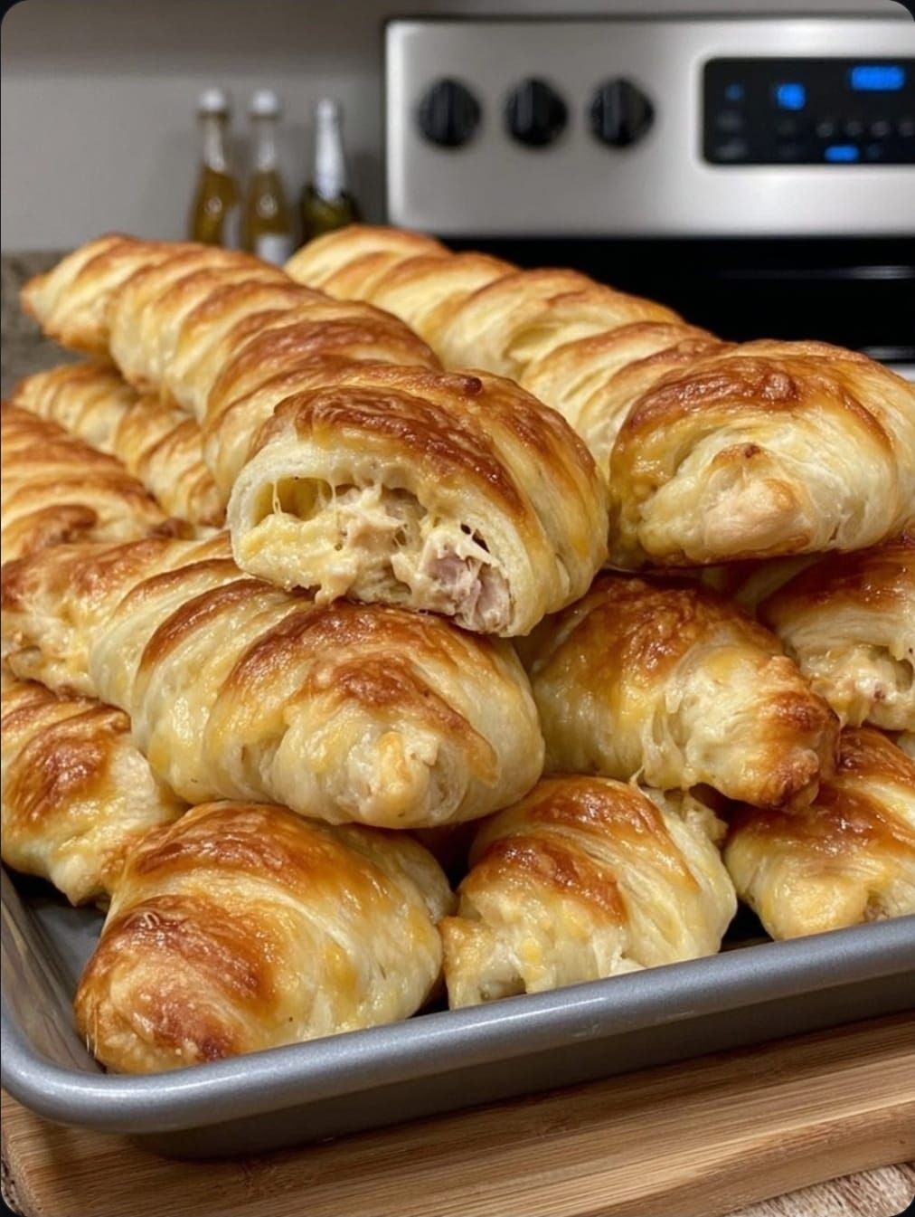 Thumbnail for Baked Chicken Stuffed Crescent Rolls