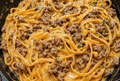 Thumbnail for One-Pot Creamy Beef and Garlic Butter Pasta