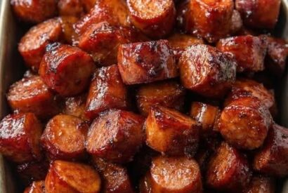 Thumbnail for Sweet & Sticky Candied Kielbasa Bites