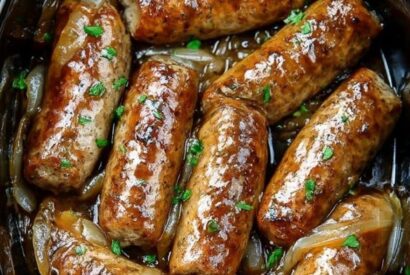 Thumbnail for Slow Cooker 4-Ingredient Bangers and Onions