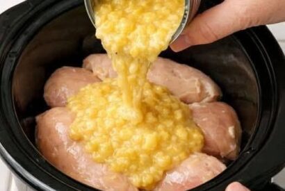Thumbnail for Slow Cooker Cream-Style Corn Chicken (3 Ingredients)