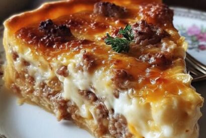 Thumbnail for Aunt Betty’s Homestyle Cheesy Monterey Sausage Pie