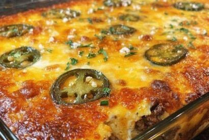 Thumbnail for Cheesy Jalapeño Beef Casserole