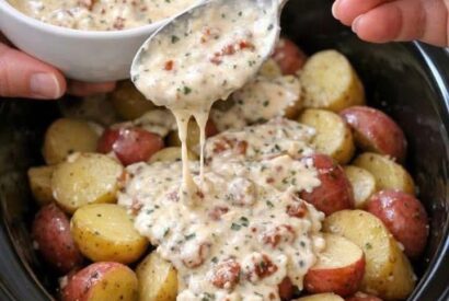 Thumbnail for Slow Cooker Creamy Ranch Potatoes with Bacon & Cheese