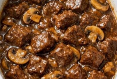 Thumbnail for Slow Cooker Mushroom Beef Tips