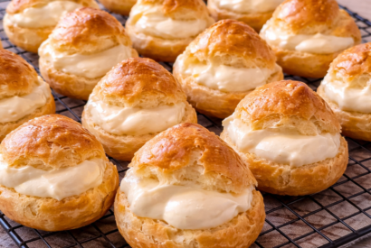 Thumbnail for Cream Puffs with Custard Filling (Classic & Elegant Dessert)