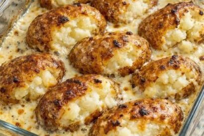 Thumbnail for Creamy Parmesan Stuffed Baked Potatoes (Golden, Cheesy & Comforting)