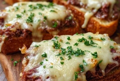 Thumbnail for Cheesy Beef Toasts