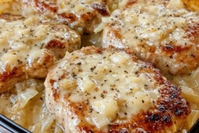 Thumbnail for Oven Baked 3-Ingredient Pork Chops with Cream of Onion