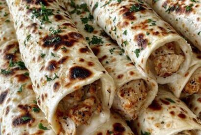 Thumbnail for Cheesy Garlic Chicken Wraps (Melty, Garlicky & Crowd-Pleasing)