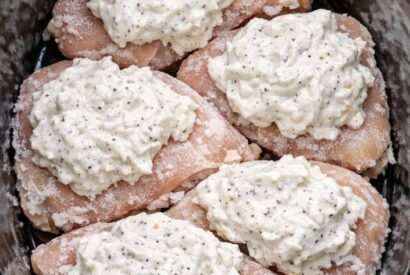 Thumbnail for Toss the frozen chicken breasts in the crock pot and 3 other everyday ingredients to get a meal so delicious your family will be begging for more!
