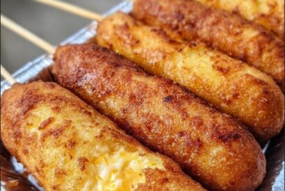 Thumbnail for Crispy Cheesy Corn Dogs