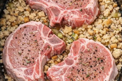 Thumbnail for Slow Cooker Pork Chops with Savory Stuffing