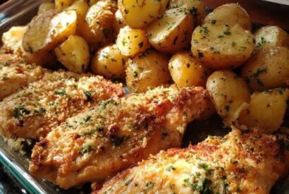 Thumbnail for Garlic Parmesan Chicken with Roasted Baby Potatoes