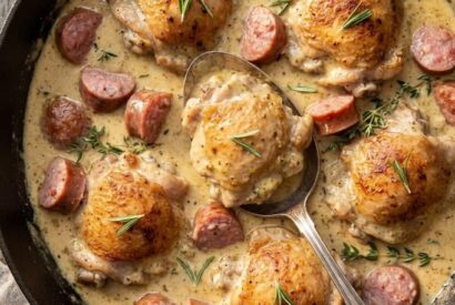 Thumbnail for Creamy Chicken and Sausage Skillet