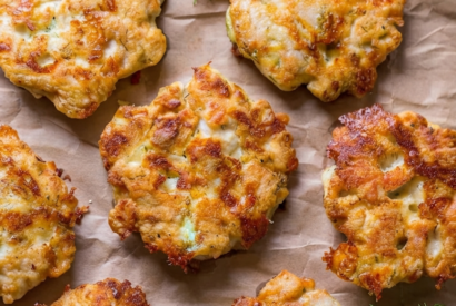 Thumbnail for Crispy Chicken Fritters with Garlic Dill Sauce