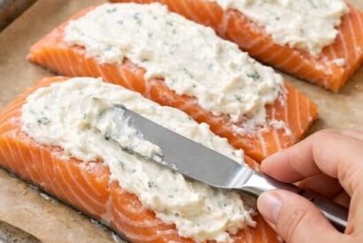 Thumbnail for Low Carb Baked Salmon with Creamy Parmesan Topping
