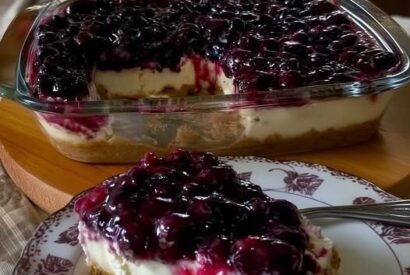 Thumbnail for Decadent Fresh Blueberry Cheesecake