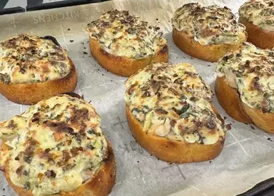 Thumbnail for 4-Ingredient Spinach Artichoke Chicken Texas Toast